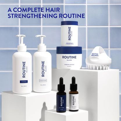 Routine Wellness Anti-Thinning Shampoo and Conditioner Set for Thinning Hair - Biotin, Peptides for Women & Men - Color Safe Shampoo for Hair Loss & Healthier Hair - Rose Hips Set - Available at All In One Marketplace Canada