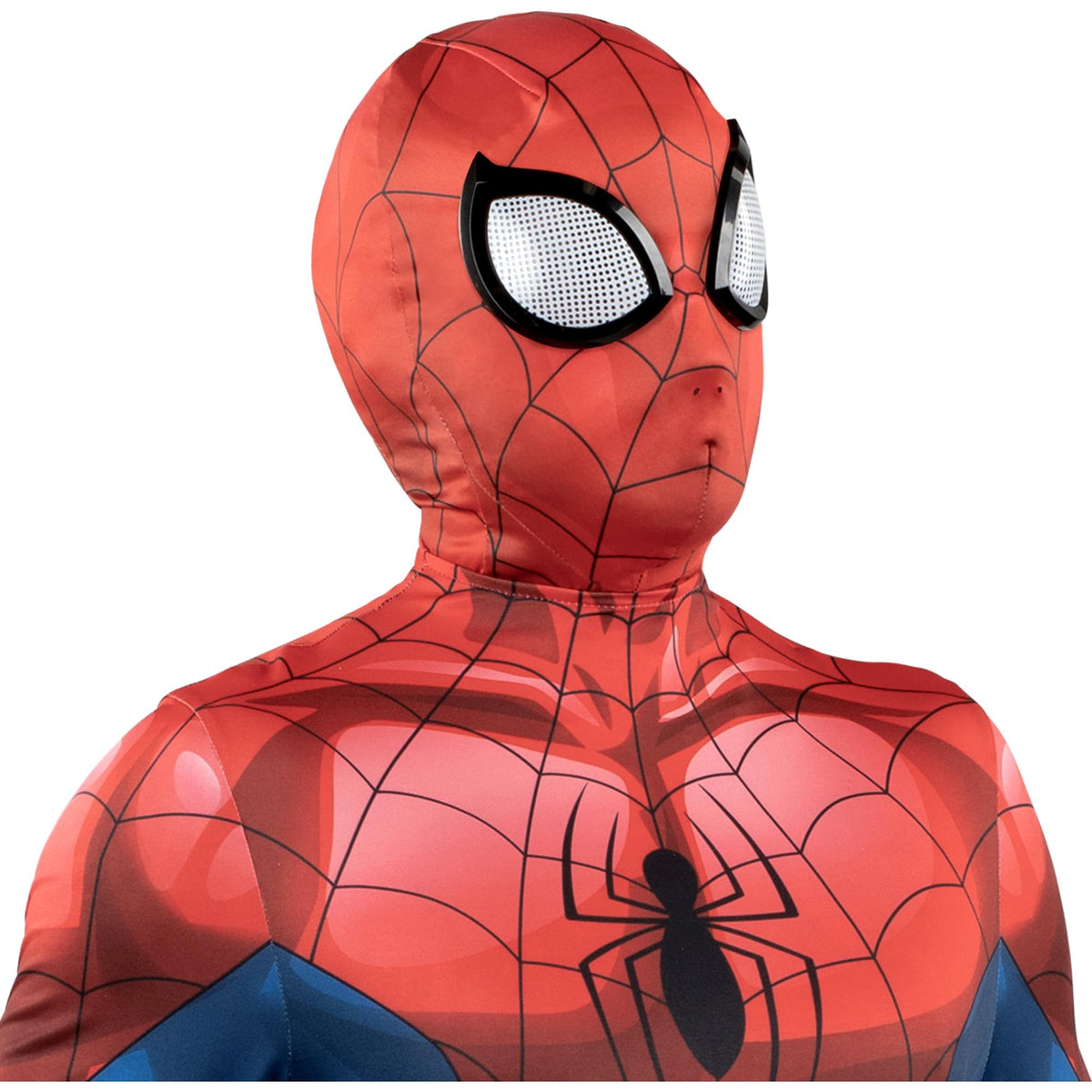 Accessoire de déguisement d'Halloween officiel MARVEL Spider-Man Zentai pour adulte - Masque de luxe en élasthanne extensible deux directions avec yeux moulés