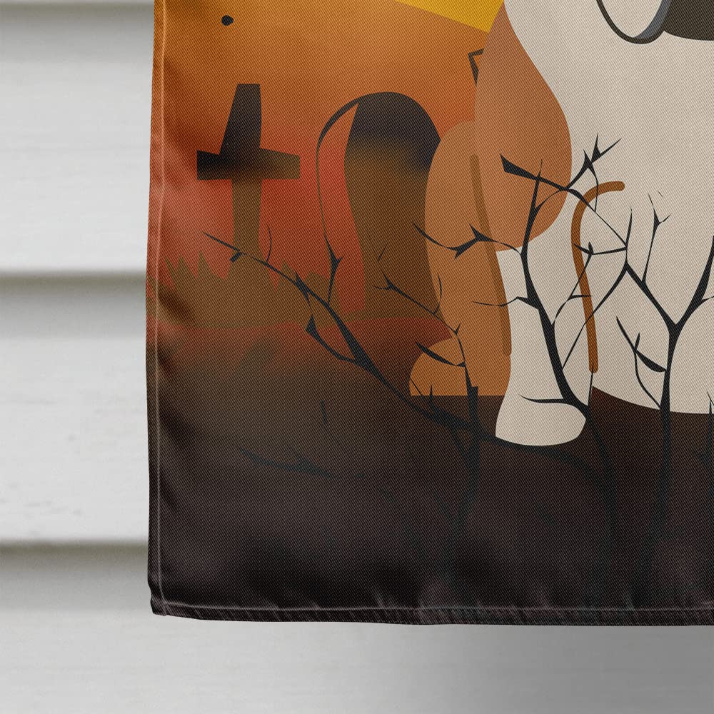 Caroline's Treasures BB4391CHF Halloween English Bulldog Fawn White Canvas House Size Flag, Large, Multicolor