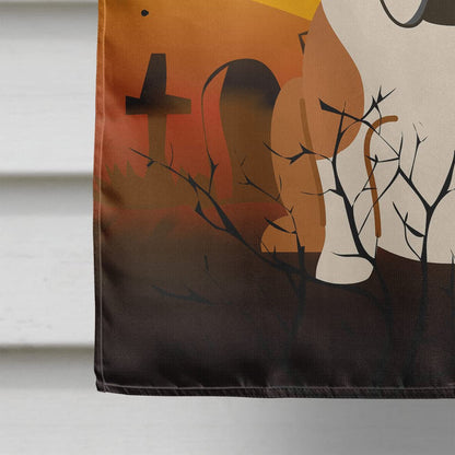 Caroline's Treasures BB4391CHF Halloween English Bulldog Fawn White Canvas House Size Flag, Large, Multicolor