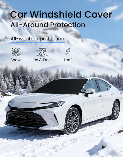 Windshield Cover for Ice and Snow,600D Oxford Fabric, Car Front Windshield Snow Cover,Fits Most Cars and SUVs, Pickup,Windshield Cover for Winter,69 x 42 Inches 🍁 All In One Marketplace Canada