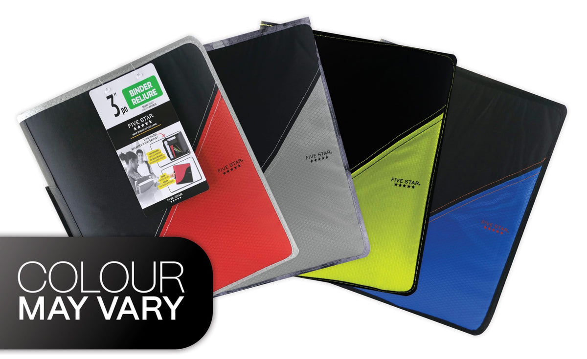 Five Star 3" Zipper Binder With Handle, 12.8" x 12.4", 1 Unit