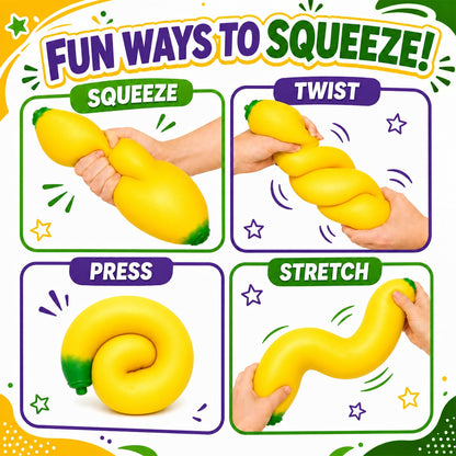 18In Banana Squishy, Jumbo Squishy Banana Giant Big Realistic Banana Moldable,Desktop Decorations,Great for Fun Party Favors Birthday Christmas White Elephant Gifts 🍁 All In One Marketplace Canada