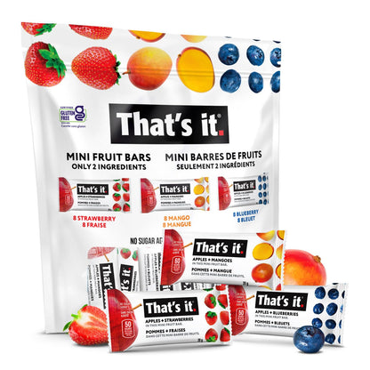That's it. Mini Fruit Bars Variety Pack (24 Count) - No Added Sugar, Plant-Based, Vegan & Gluten Free