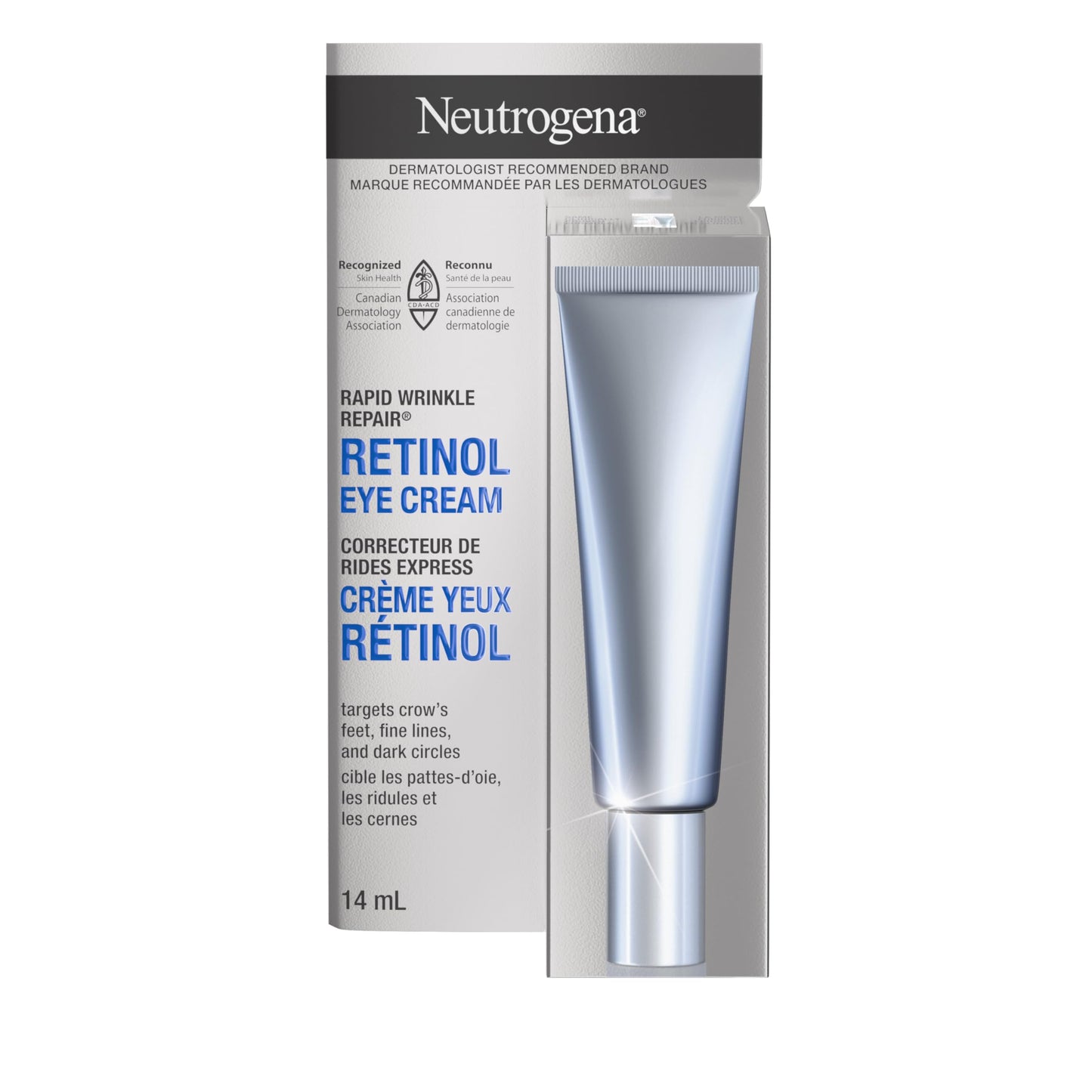 Neutrogena Rapid Wrinkle Repair Regenerating Cream - Retinol Face & Eye Moisturizer - Hyaluronic Acid Serum - 14 mL Neutrogena