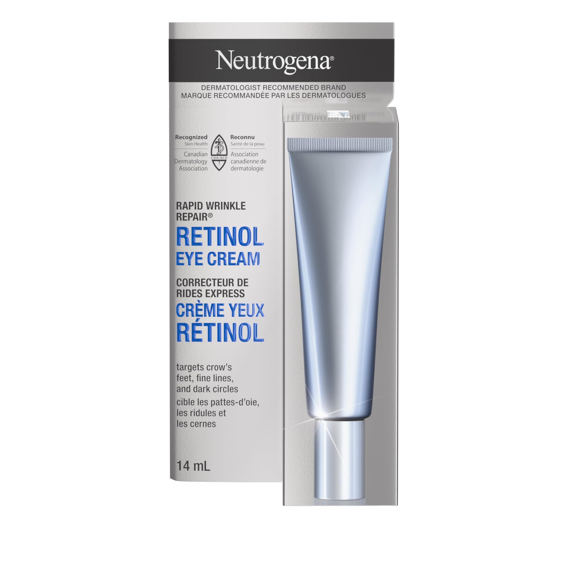 Neutrogena Rapid Wrinkle Repair Regenerating Cream - Retinol Face & Eye Moisturizer - Hyaluronic Acid Serum - 14 mL Neutrogena