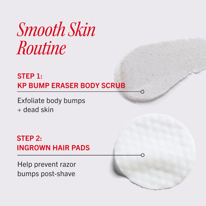 First Aid Beauty Smooth Skin Body Bestsellers Set, KP Bump Eraser Body Scrub + Ingrown Hair Pads, AHA Body Scrub and Razor Bump Pads, Keratosis Pilaris Treatment 2-Piece Gift Set, 28 ct, Unscented