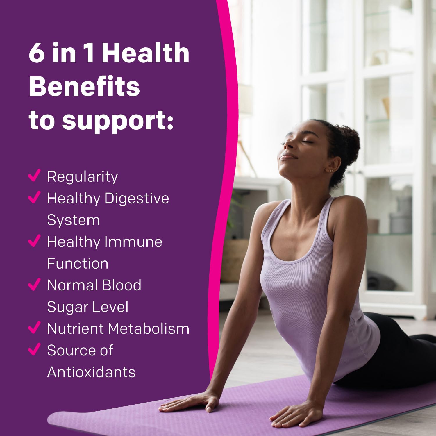RestoraLAX RestoraFIBRE+ 6 in 1 Daily Prebiotic Fibre Supplement Gummies for Adults, Supports Health Benefits, including Regularity, Gentle Constipation Relief & Healthy Immune Function with Naturally Sourced Inulin (115 ea) - Available at All In One Marketplace Canada