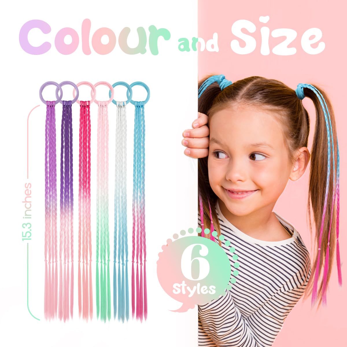 Dreamlover Pre-Braided Colored Hair Extensions for Kids, 12 Pieces 🍁 All In One Marketplace Canada