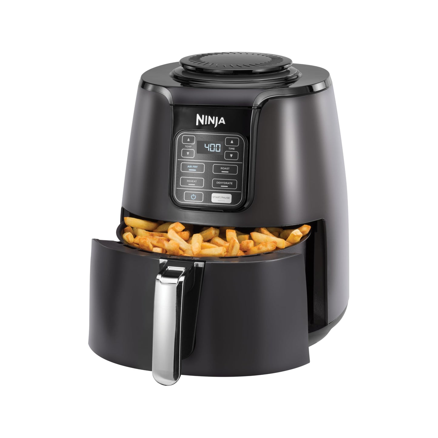 NINJA AF101C, Air Fryer, 3.8L Less Oil Electric Air Frying, Equipped with Crisper Plate + Multi-Layer Rack + Non Stick Basket, Programmable Control Panel, Black, 1550W, (Canadian Version) - Available at All In One Marketplace Canada