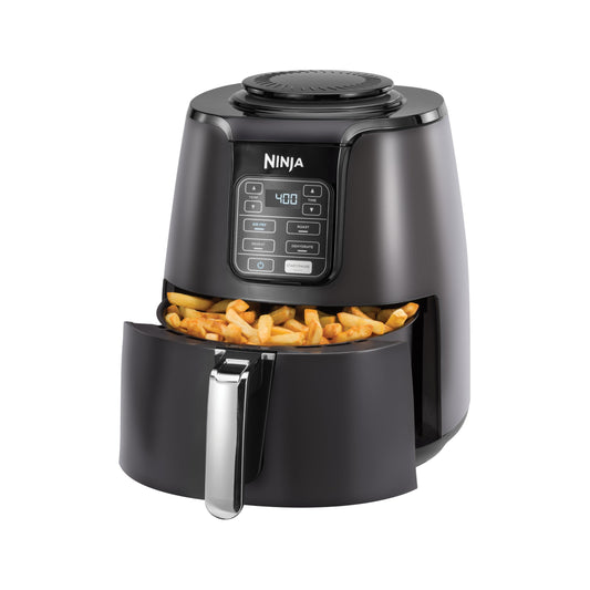 NINJA AF101C, Air Fryer, 3.8L Less Oil Electric Air Frying, Equipped with Crisper Plate + Multi-Layer Rack + Non Stick Basket, Programmable Control Panel, Black, 1550W, (Canadian Version) - Available at All In One Marketplace Canada