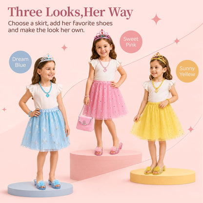 Meland Princess Dress for Girls 3-6, Kids Costume Gift with Skirts & Shoes 🍁 All In One Marketplace Canada