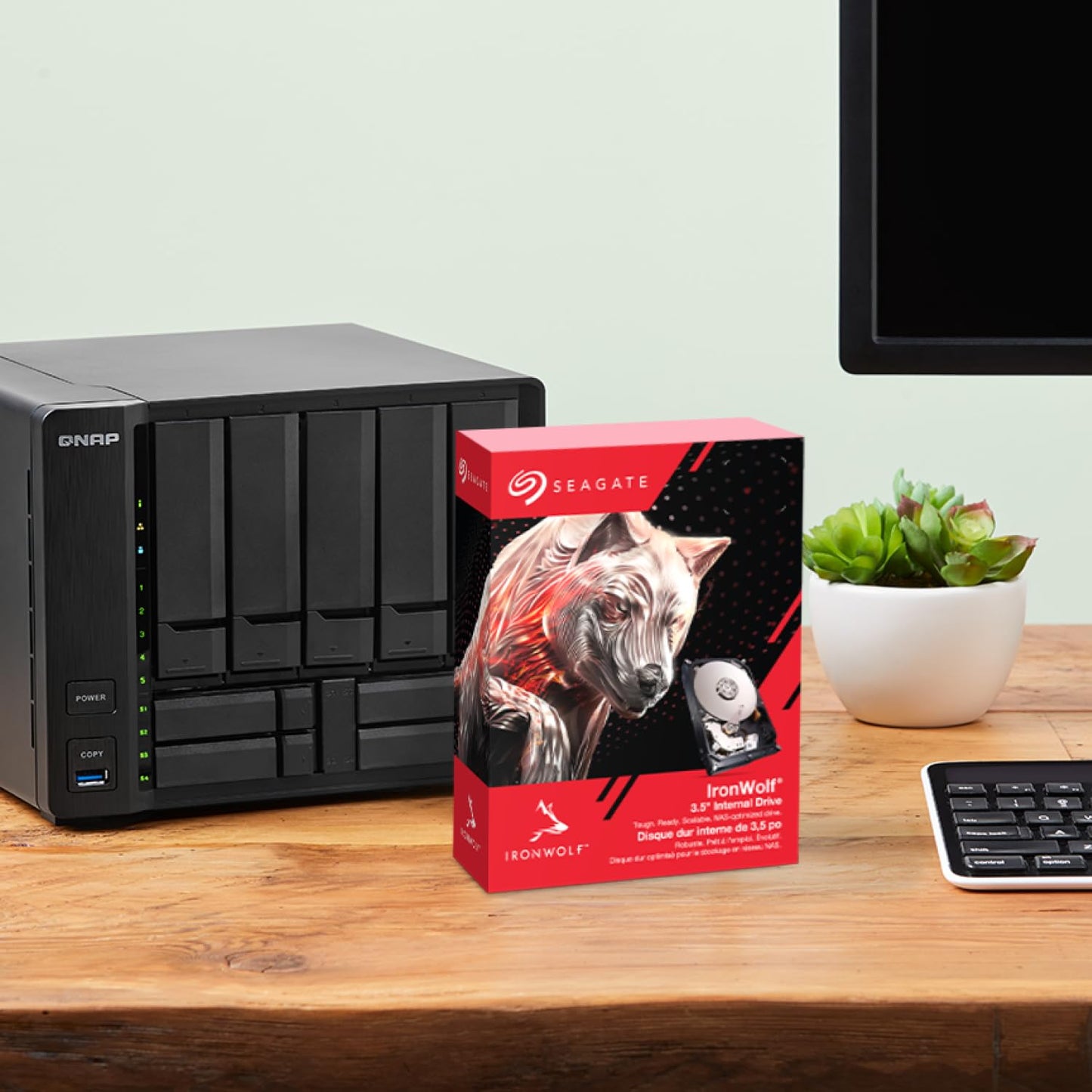 Seagate IronWolf 8TB NAS Internal Hard Drive HDD – 3.5 Inch SATA 6Gb/s 7200 RPM 256MB Cache for RAID Network Attached Storage (ST8000VNZ04/ST8000VN004)