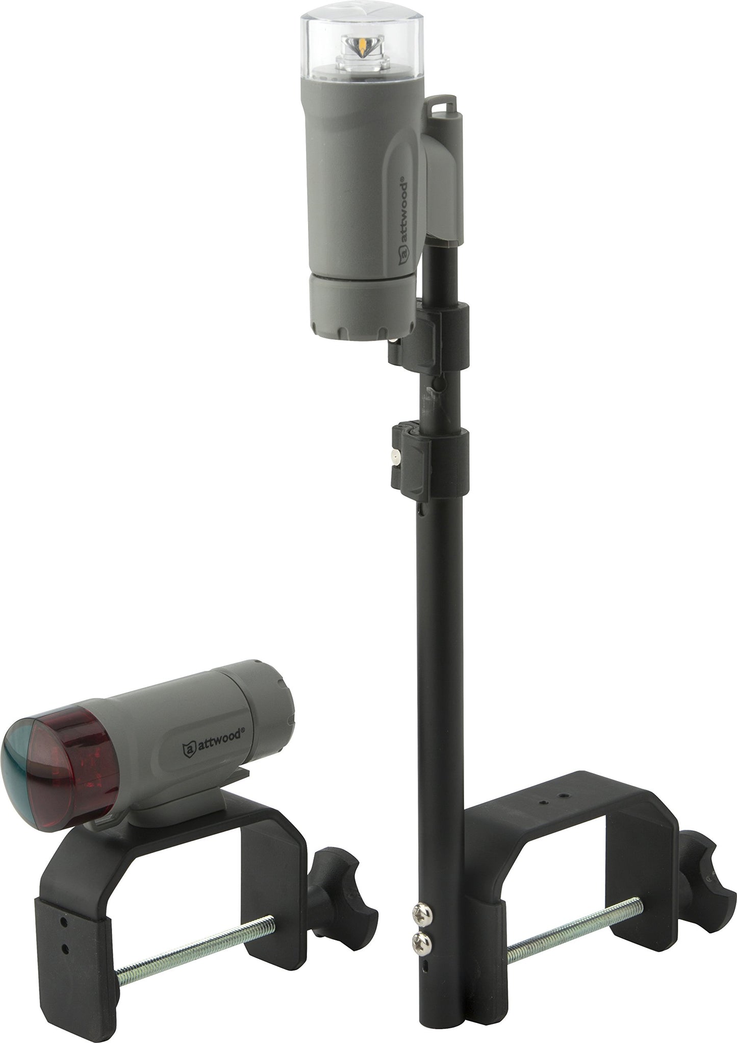 Attwood 14190-7 Water-Resistant Portable Clamp-On LED Light Kit with Marine Gray Finish attwood