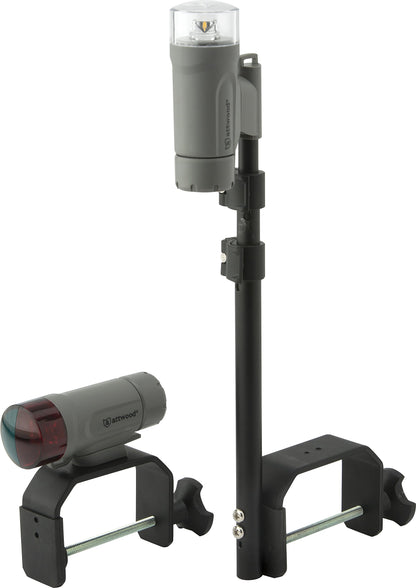 Attwood 14190-7 Water-Resistant Portable Clamp-On LED Light Kit with Marine Gray Finish attwood