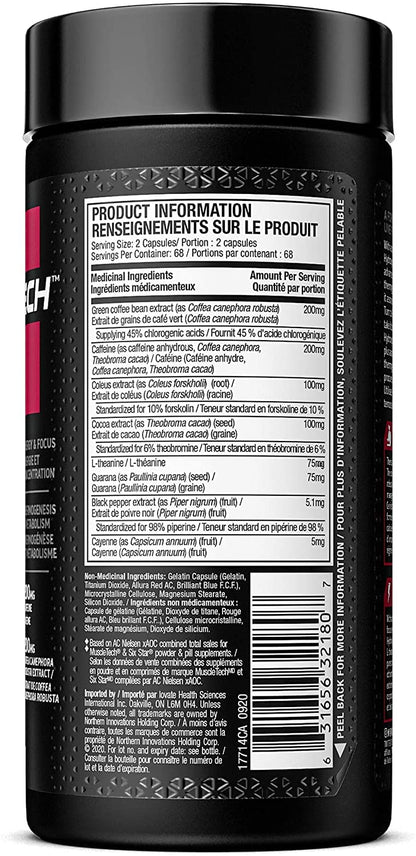 Hydroxycut Hardcore Elite, Energy & Metabolism Support for Men & Women