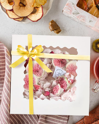 qiqee 10x10x5 Cake Box, 18 Sets White Cake Box with Window ＆ 18 Sets 10" White Cake Round Boards, 10inch Cake Containers & 10 Meters Gold Silk Ribbon 🍁 All In One Marketplace Canada