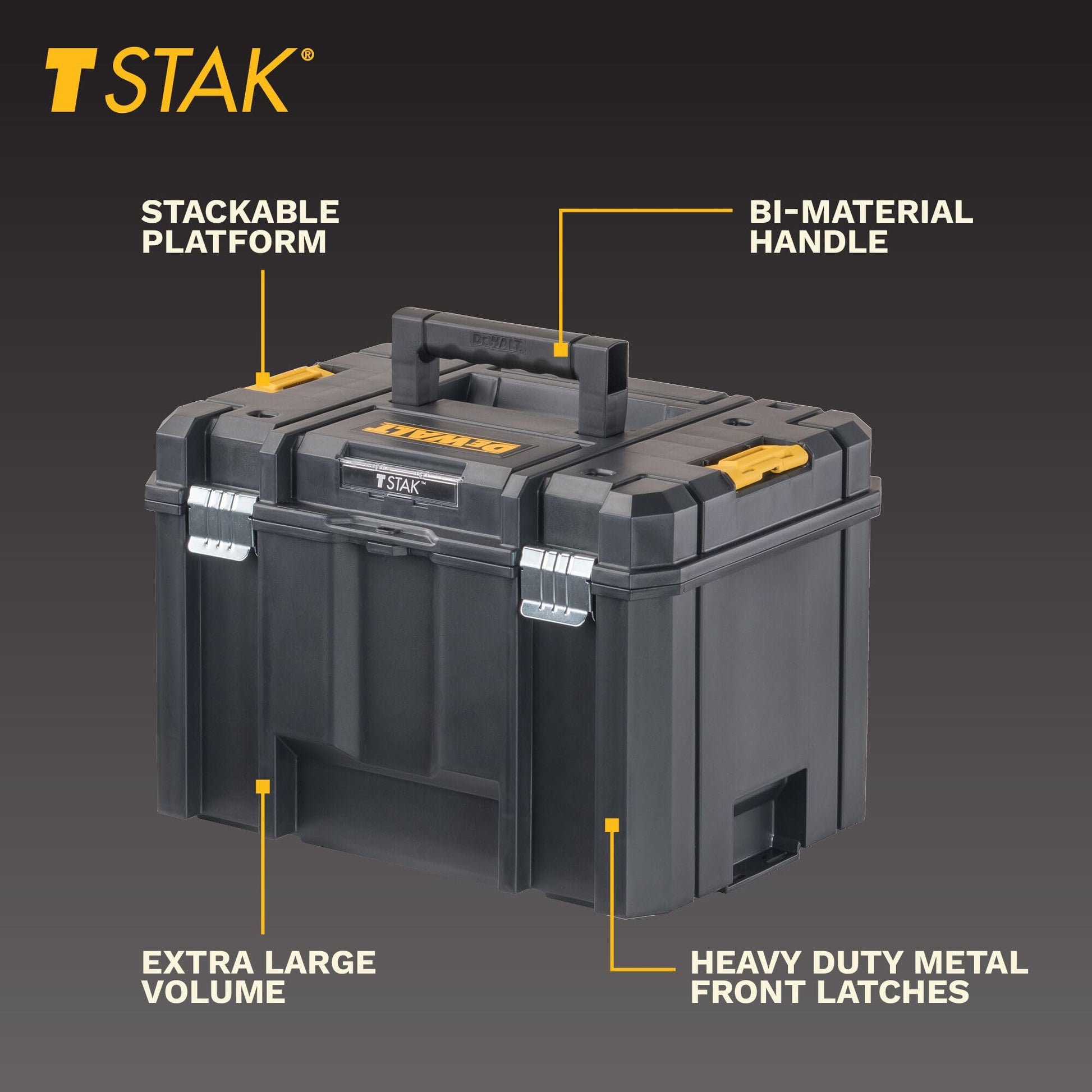 DEWALT TSTAK Tool Box, Deep (DWST17806), Black