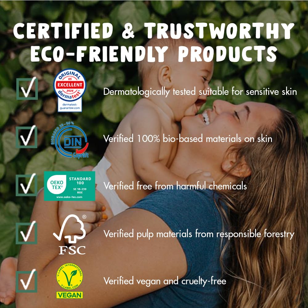 Naty Baby Diapers - 100% Plant-Based Materials on Skin, Extra Soft, for Sensitive Skin & Super Absorbent (Size 4, 88 Count) 🍁 All In One Marketplace Canada