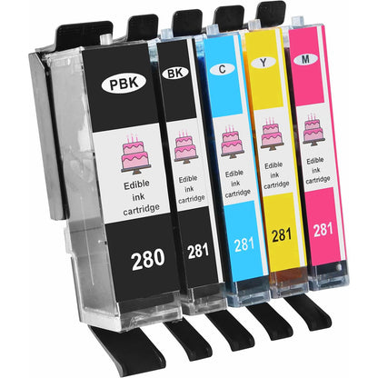 Youtook PGI-280XXL CLI-281XXL Edible Ink Cartridges 5-Pack 🍁 All In One Marketplace Canada