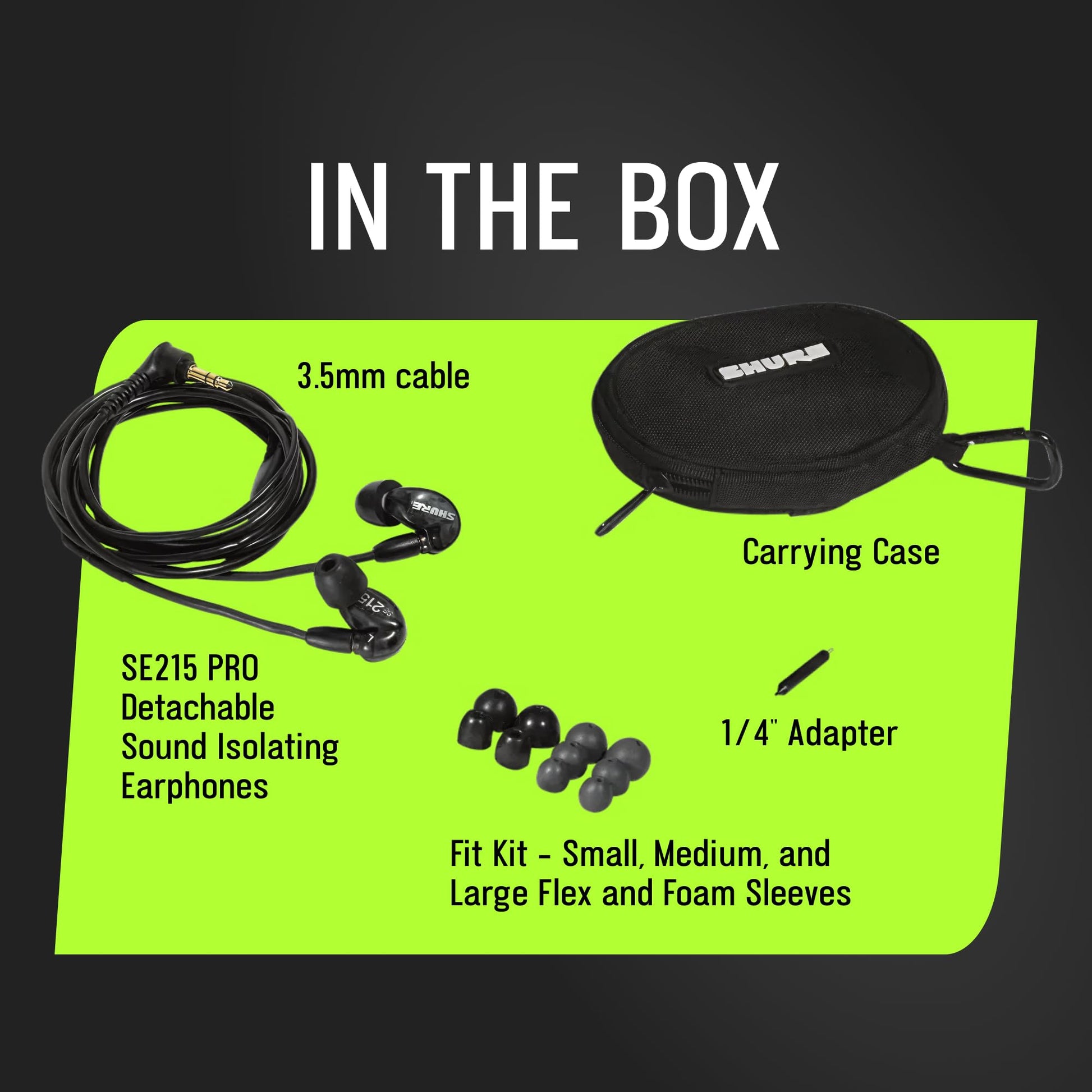 Shure SE215 PRO Sound Isolating Wired Earbuds - Clear Shure
