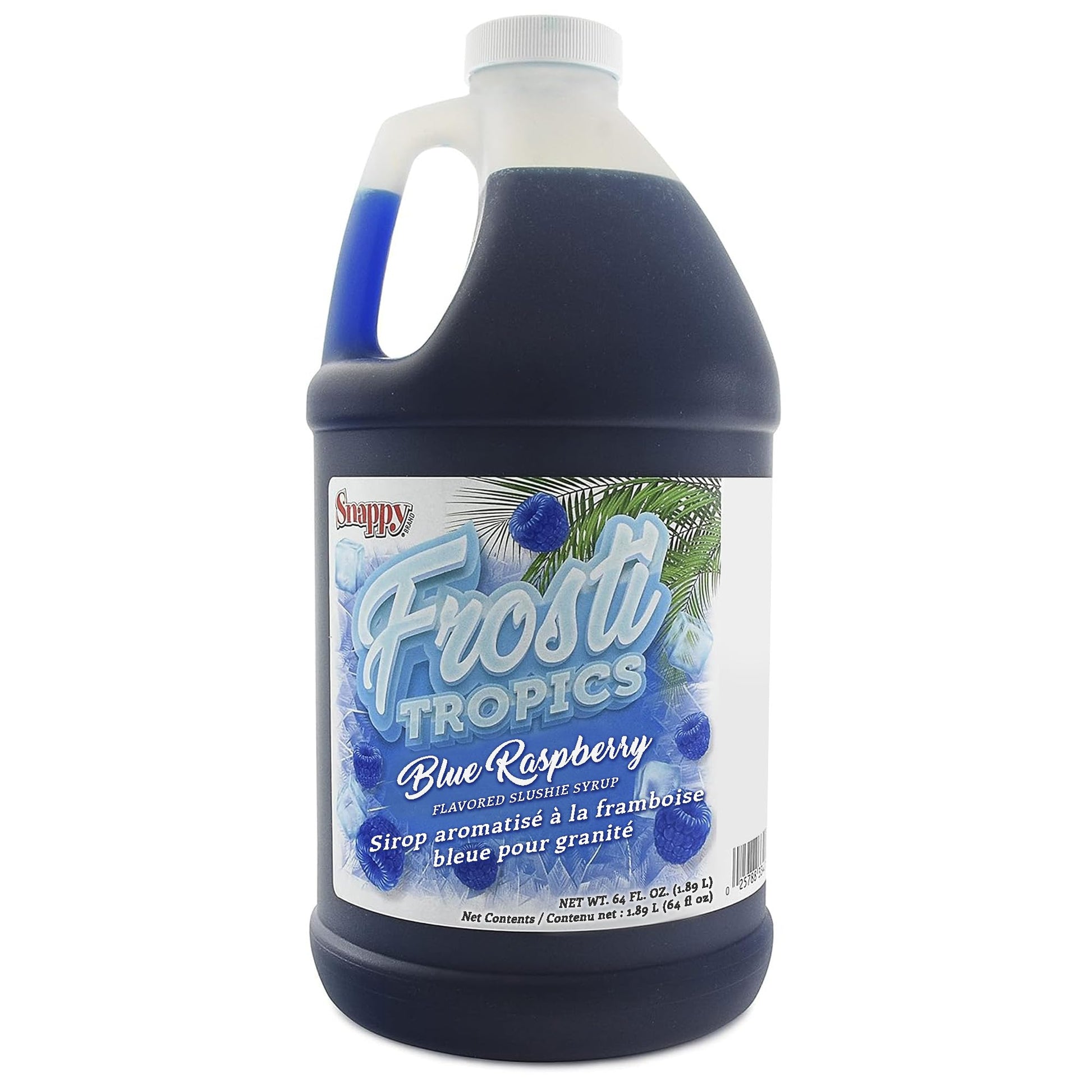Snappy Frosti Tropics Blue Raspberry Slushy Syrup Mix – 1/2 Gallon Frozen Drink Concentrate