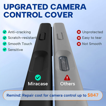 Miracase Magnetic for iPhone 17 Case, Compatible with MagSafe, Integrated Silicone Camera Control Cover, 3.0mm Thicken Shockproof Drop Protection Phone Case for 17,Black