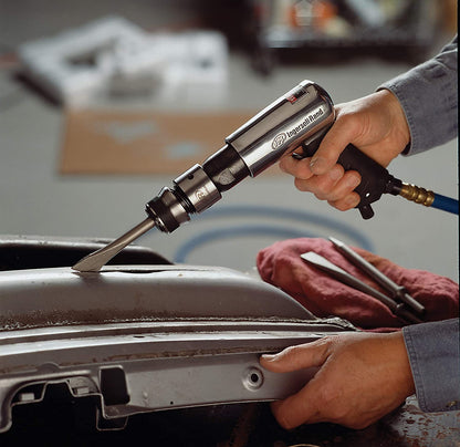 Ingersoll Rand 114GQC Air Hammer with 3-Piece Set, Tapered Punch, Panel Cutter, Flat Chisel, 2-5/8" Stroke, 3500 BPM, Plastic Handle, Gray