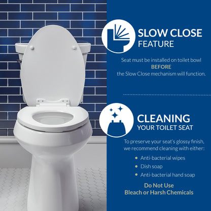 BEMIS 7300SLEC 000 Toilet Seat Will Slow Close and Removes Easy for Cleaning, Elongated, White 🍁 All In One Marketplace Canada