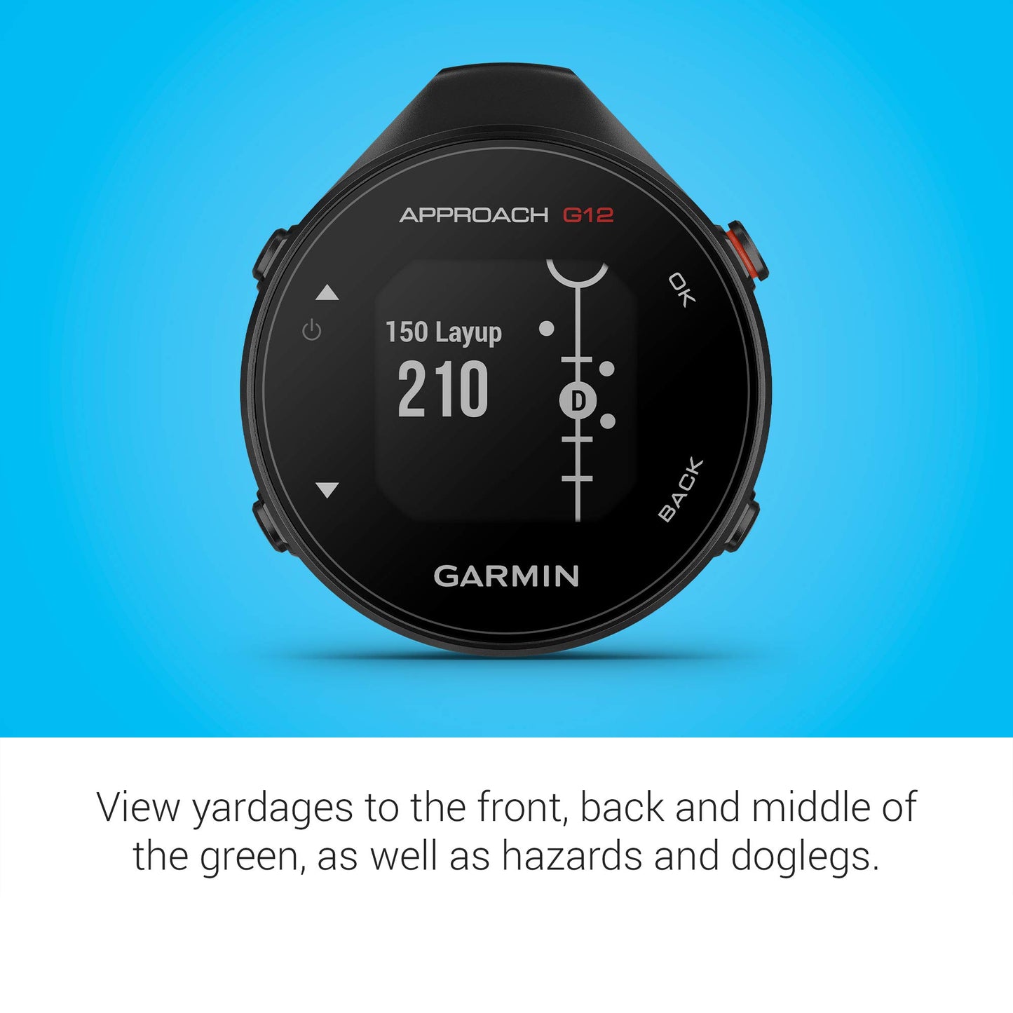 Garmin Approach G12, Clip-on Golf GPS Rangefinder, 42k+ Preloaded Courses, 010-02555-00 Garmin