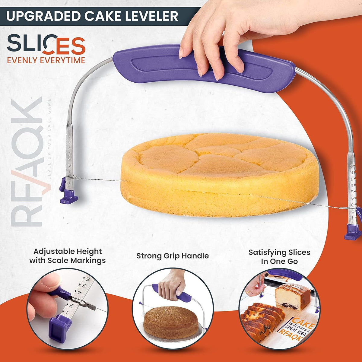 RFAQK 50PCs Cake Turntable Set - 12" Aluminium Alloy Cake Decorating Turntable- Professional Cake Decorating Kit with Straight & Offset Icing Spatula-Numbered Icing Nozzles & Bags- Cake Leveler 🍁 All In One Marketplace Canada