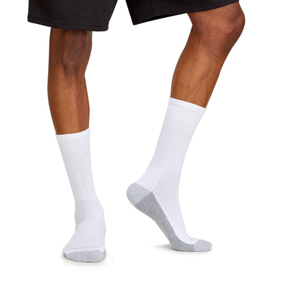 Fruit of the Loom Men's Dual Defense Crew Socks (12 Pack), White, Medium (6 - 12) 🍁 All In One Marketplace Canada