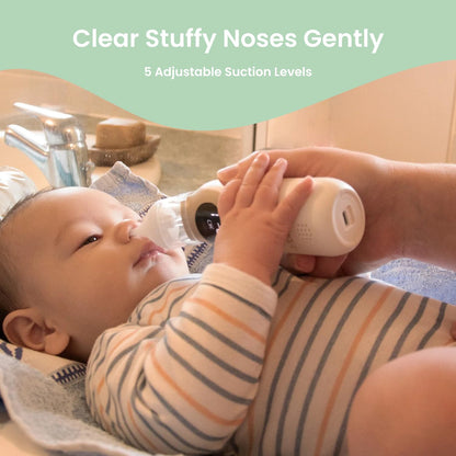 bblüv Rinö Pro Battery Operated Baby Nasal Aspirator with 5 Suction Levels bblüv