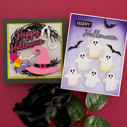 Matrices de découpe Spellbinders Halloween Wreath Add-Ons par Suzanne Hue, métal