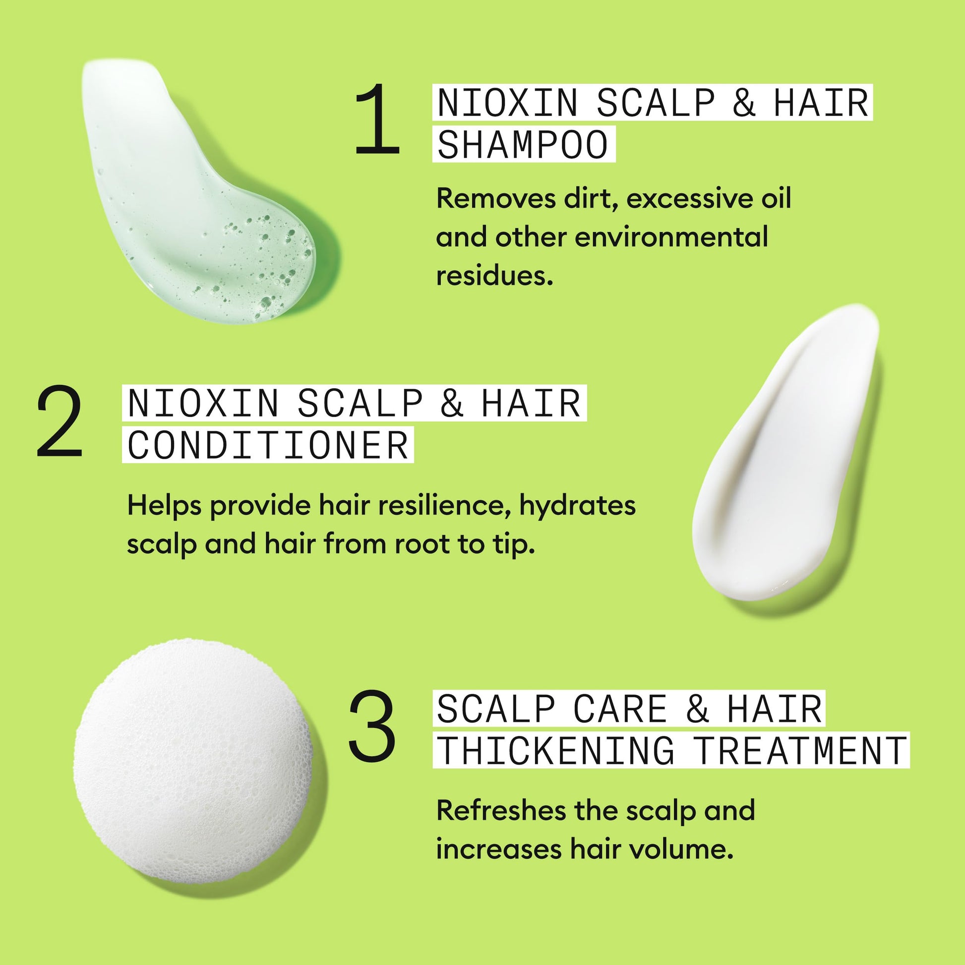Nioxin Scalp + Hair Thickening System 2 - Hair Thickening System for Natural Hair with Progressed Thinning, Full Size (Packaging May Vary) - Available at All In One Marketplace Canada