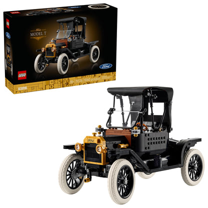 LEGO Icons Ford Model T Building Set for Adults - Collectible Kit with Detailed Features for Bedroom, Home Office, or Shelf Decor, Gift for Men, Women & Car Fans Ages 18+ - 11376 LEGO