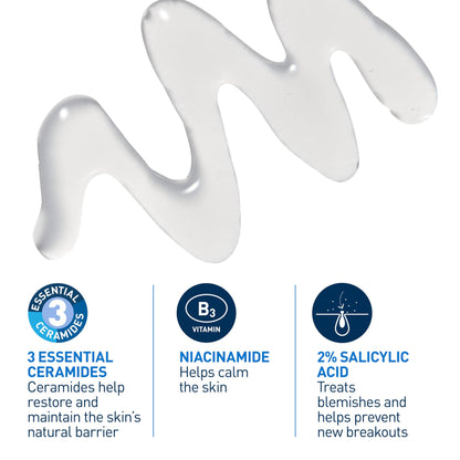 CeraVe Acne Control Gel For Face, Pimple & Pores, With Salicylic Acid, 3 Essential Ceramides, Niacinamides. Developed with Dermatologists, Non-Comedogenic, Oil-Free, Fragrance-Free, 40ml - Available at All In One Marketplace Canada