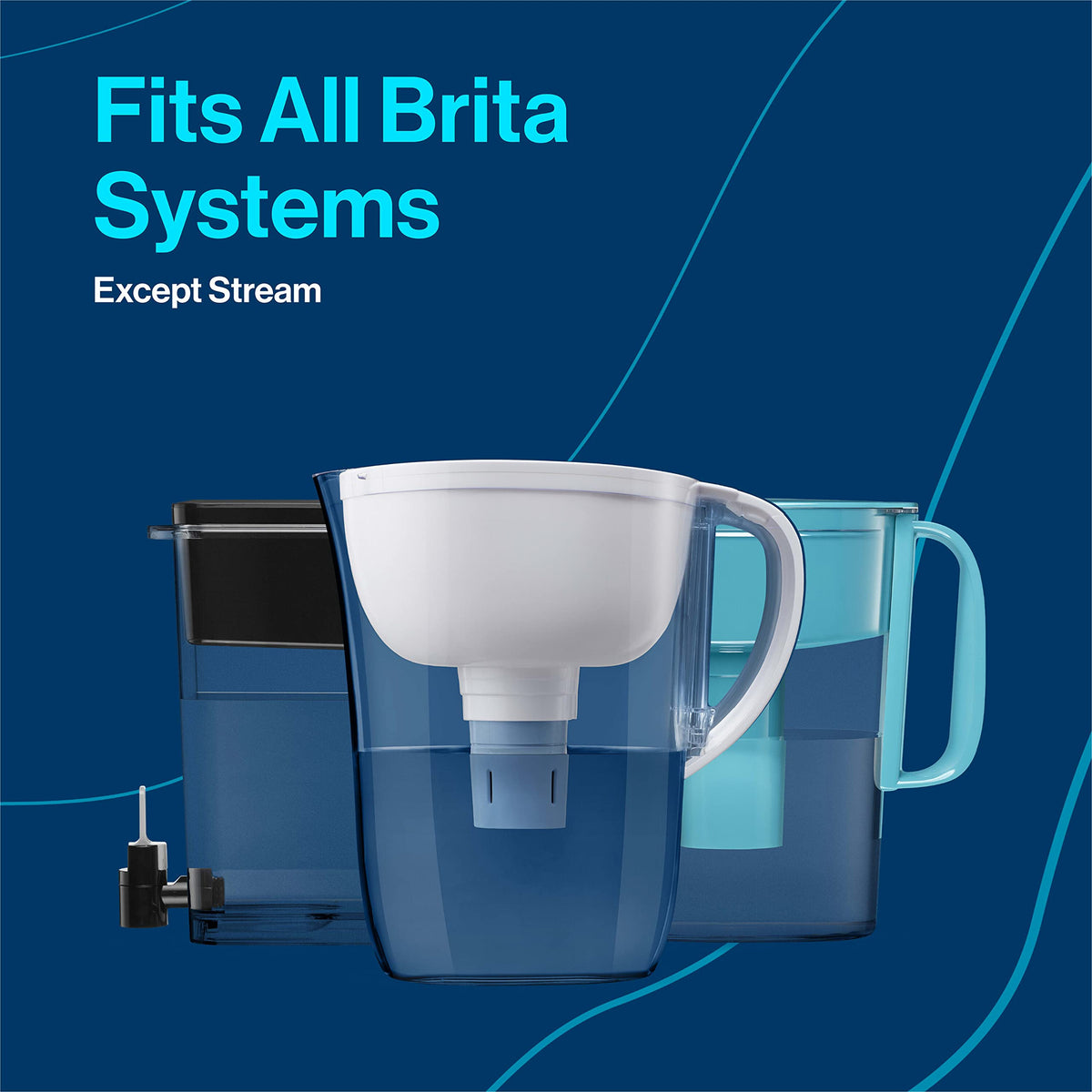 Brita 27 Cup Elite Filter Dispenser, Reduces 30+ Contaminants including Lead and Microplastics, Filter lasts 6 months, UltraMax, Black