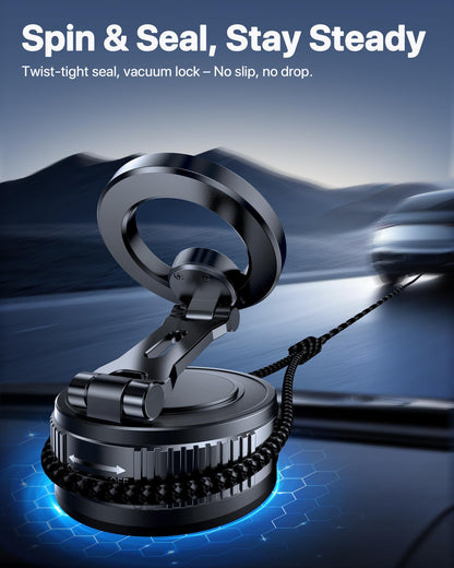 Miracase 2026 for MagSafe Car Mount: [Ultra-Strong Vacuum Suction + Handlebar] 360° Rotatable Handlebar Mount, Car Phone Holder for All Phone Models