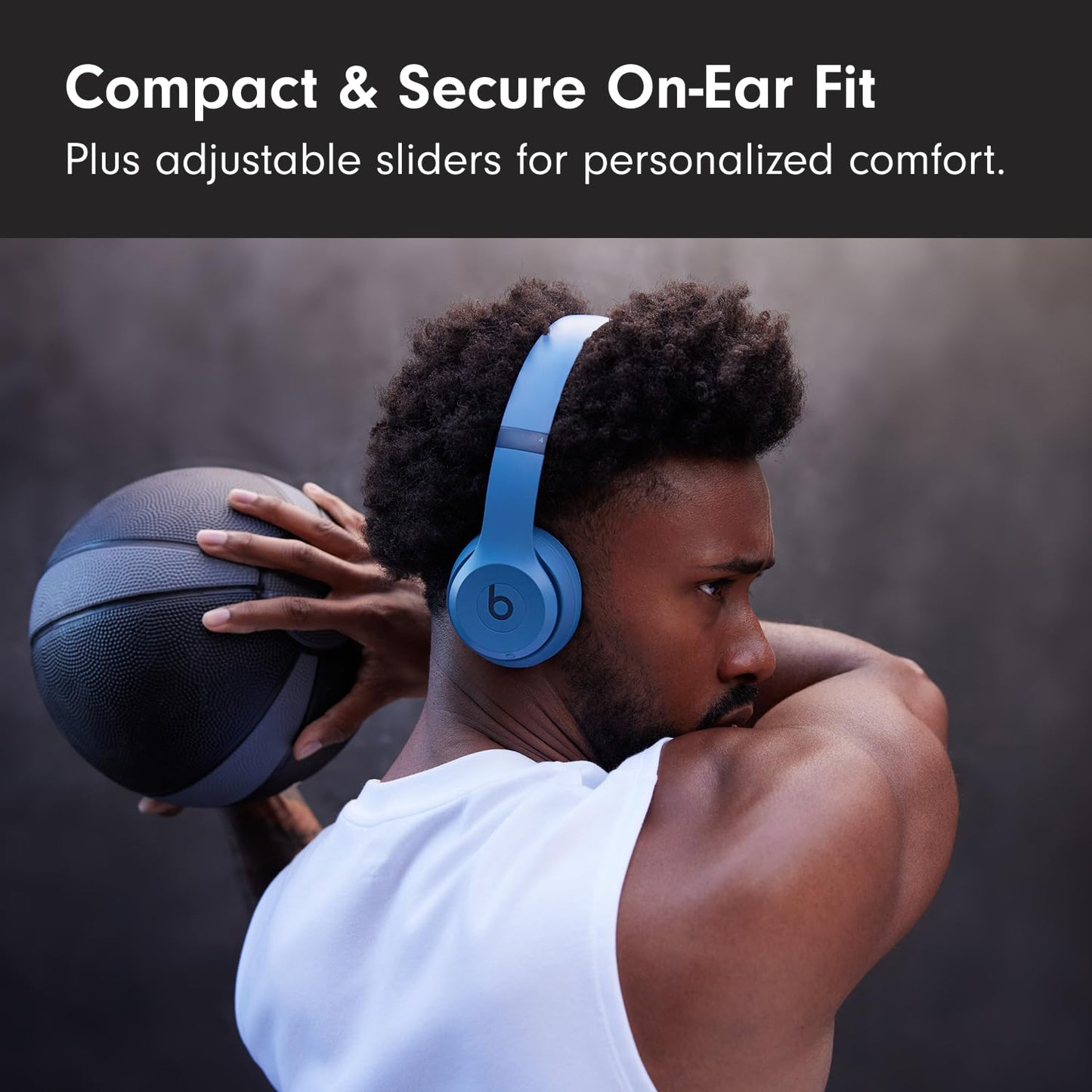 Beats Solo 4 - Wireless Bluetooth On-Ear Headphones, Apple & Android Compatible, Up to 50 Hours of Battery Life - Slate Blue