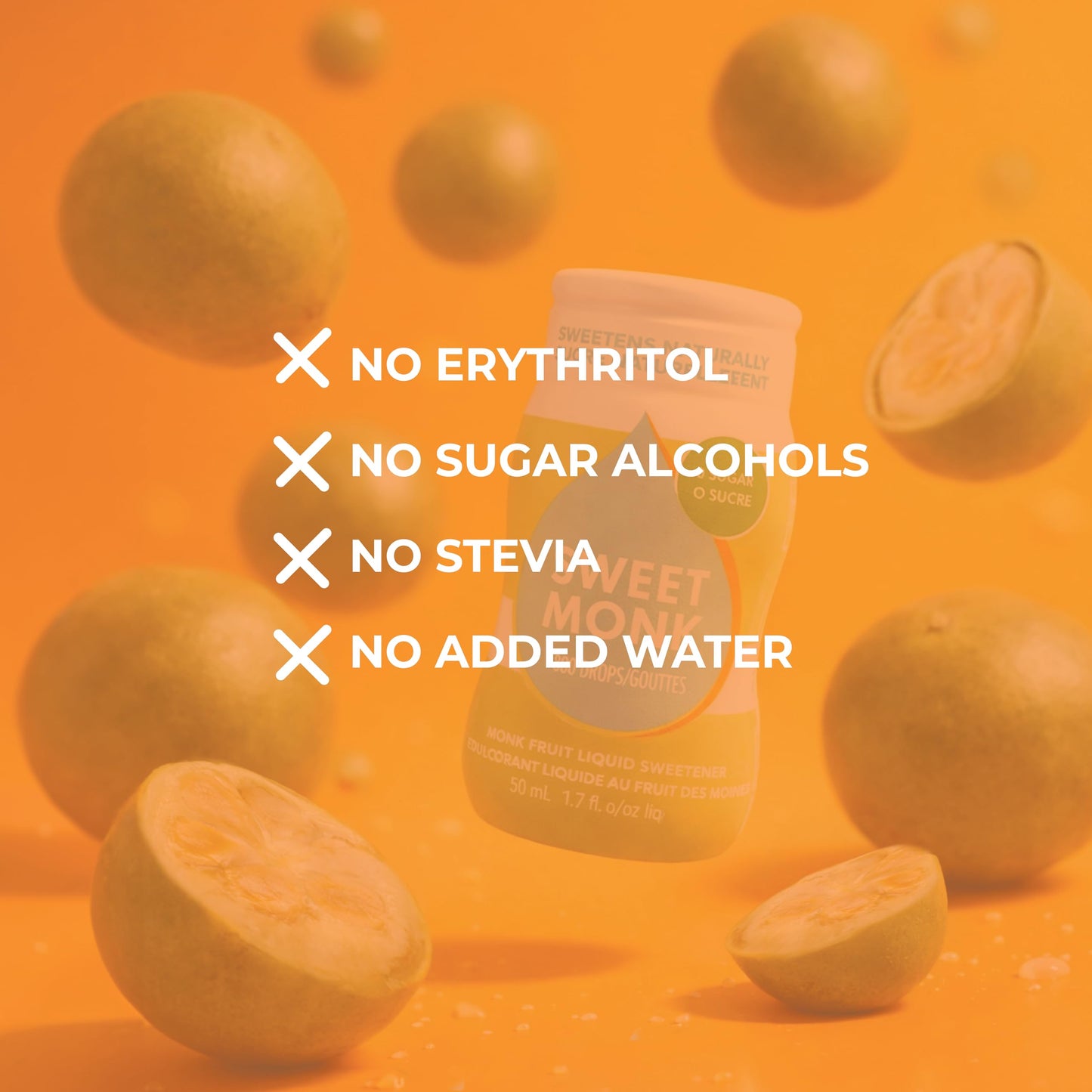 SweetMonk - 100% Pure Original Monk Fruit Liquid Sweetener Sugar Substitute - 1.7oz | No Water Added MonkFruit Extract | Zero Calorie Keto Friendly MonkFruit Drops | Vegan, Gluten Free | No Stevia