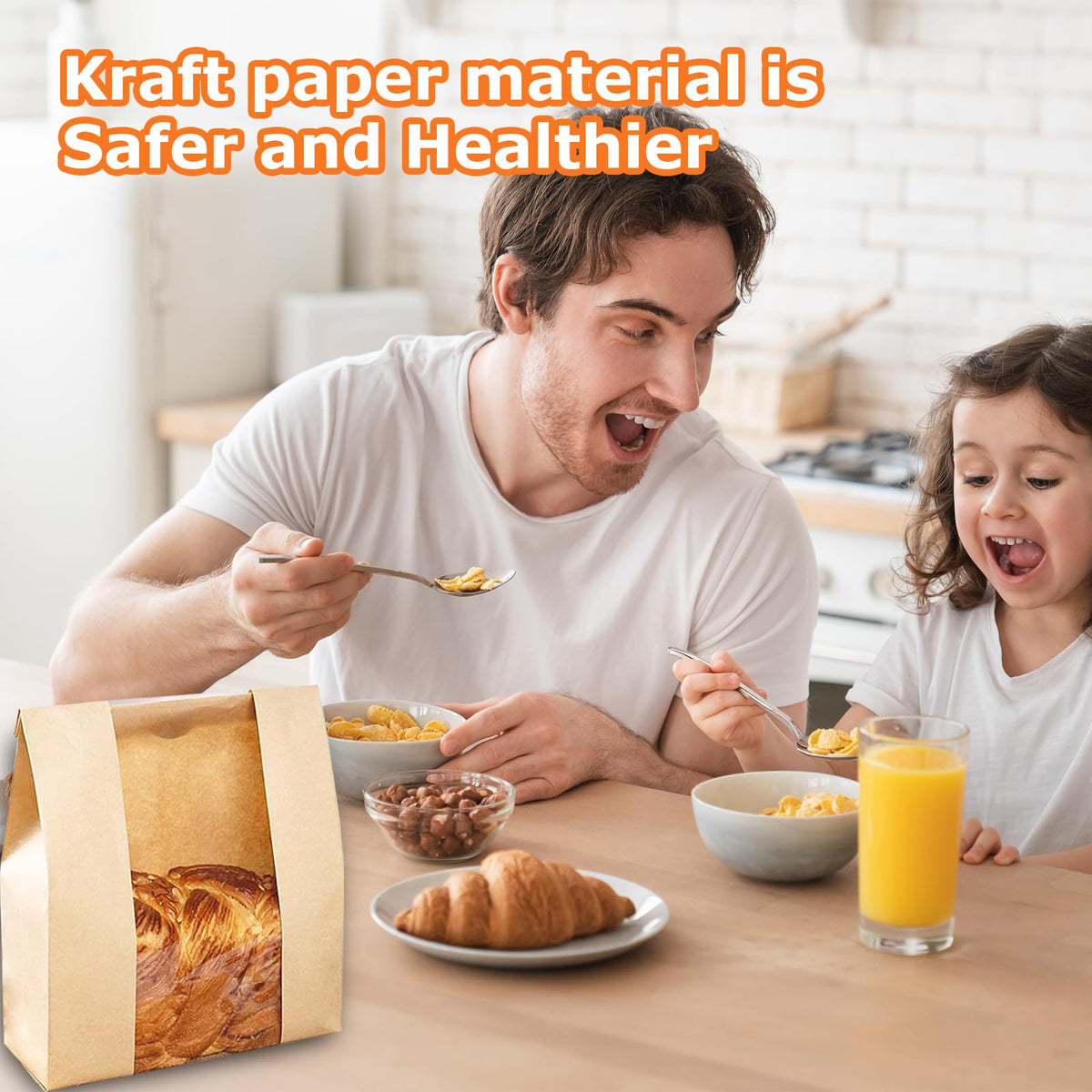150p Sourdough Paper Bread Bags for Loaf, Cookie, Pastry, 13.7x8.2x3.5 in 🍁 All In One Marketplace Canada