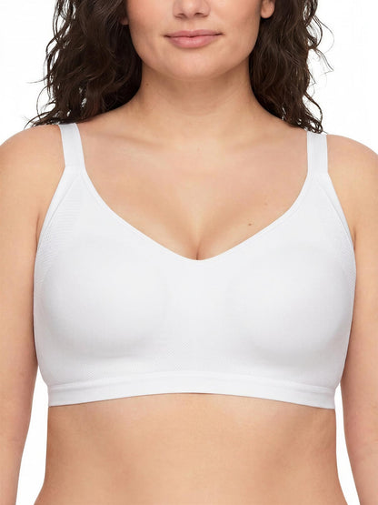 Warners Women's Blissful Benefits Underarm-Smoothing with Seamless Stretch Wireless Lightly Lined Comfort Bra Rm3911w, White, Large 🍁 All In One Marketplace Canada