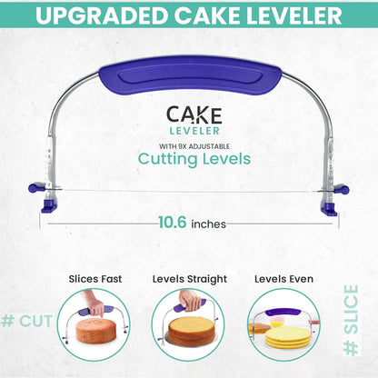 RFAQK 130 PCs Cake Decorating Kit Supplies with Cake Turntable-Cake leveler-24 Numbered Piping Tips with Pattern Chart & EBook- Straight & Offset Spatula-50 Piping Bags-3 Scraper Set-40 Cupcake Liners 🍁 All In One Marketplace Canada