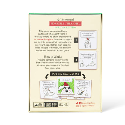 Exploding Kittens Horrible Therapist Holiday Edition, 3-8 Players, Ages 17+ 🍁 All In One Marketplace Canada