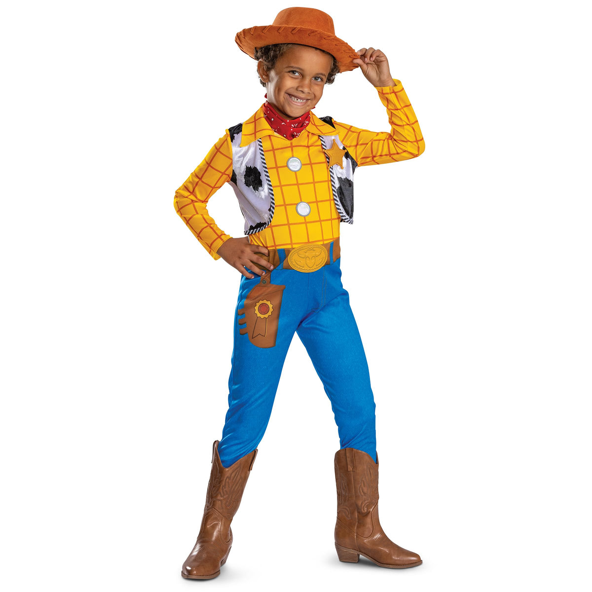 Costume de luxe Woody Toy Story de Disney, tenue de déguisement officielle d'Halloween pour garçon, taille (3T-4T)