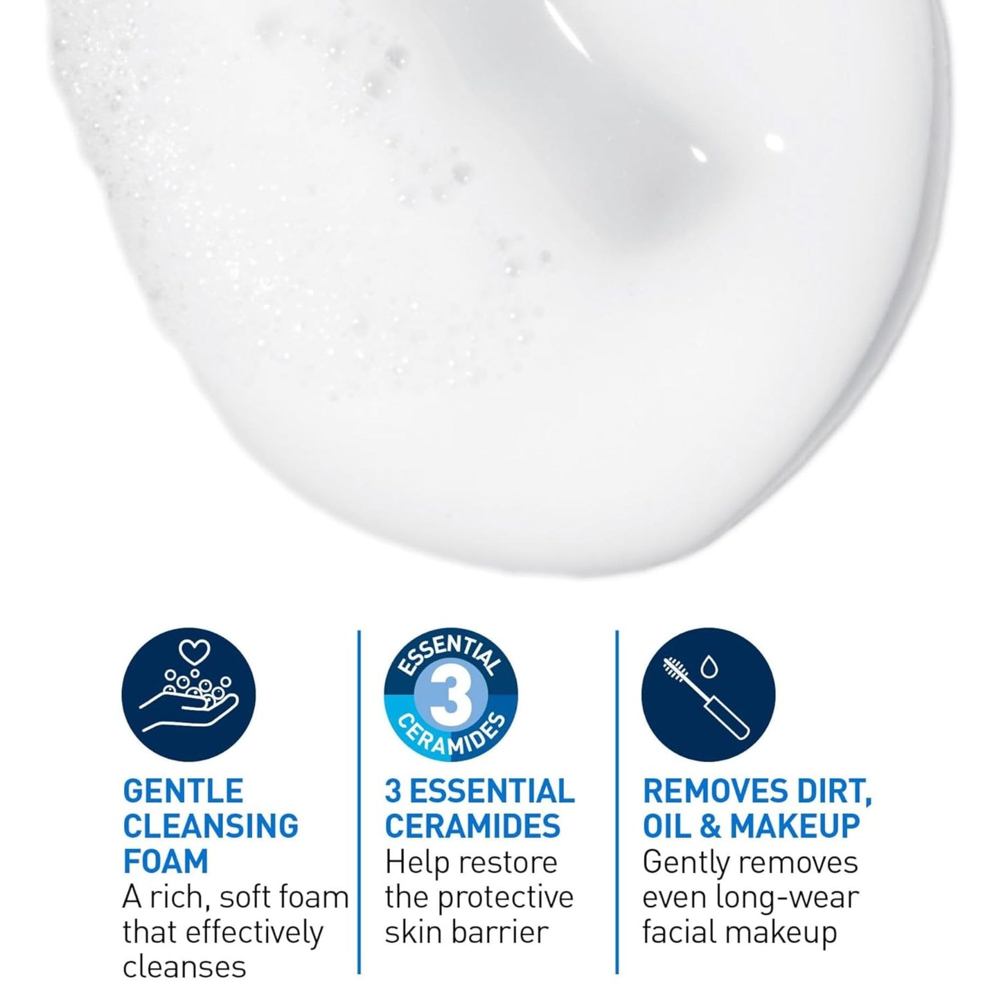 CeraVe Hydrating Cream-to-Foam Face Wash for Normal to Dry Skin, Face Cleanser with Hyaluronic Acid, Amino Acids & Ceramides, Gently Cleanses Skin, Fragrance-Free, Recommended by Dermatologists, 473mL