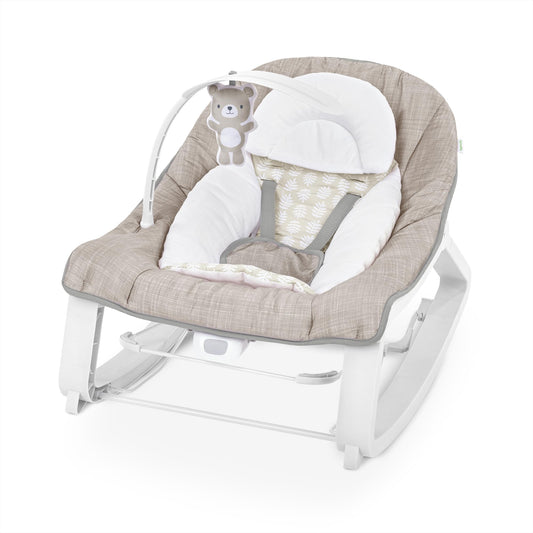 Ingenuity Keep Cozy 3-in-1 Grow with Me Vibrating Baby Bouncer Seat & Infant to Toddler Rocker, Vibrations & Toy Bar, 0-30 Months Up to 40 lbs - Linden 🍁 All In One Marketplace Canada Ingenuity