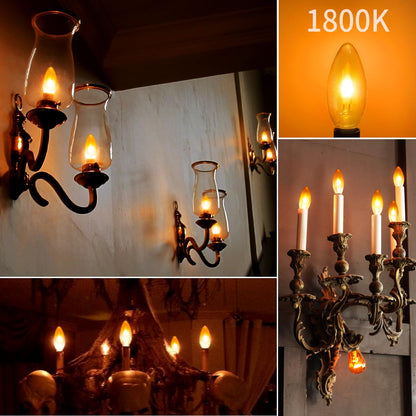 ANWIO Flicker Flame Light Bulbs E12 Base for Indoor & Outdoor Decor 2 Pack 🍁 All In One Marketplace Canada