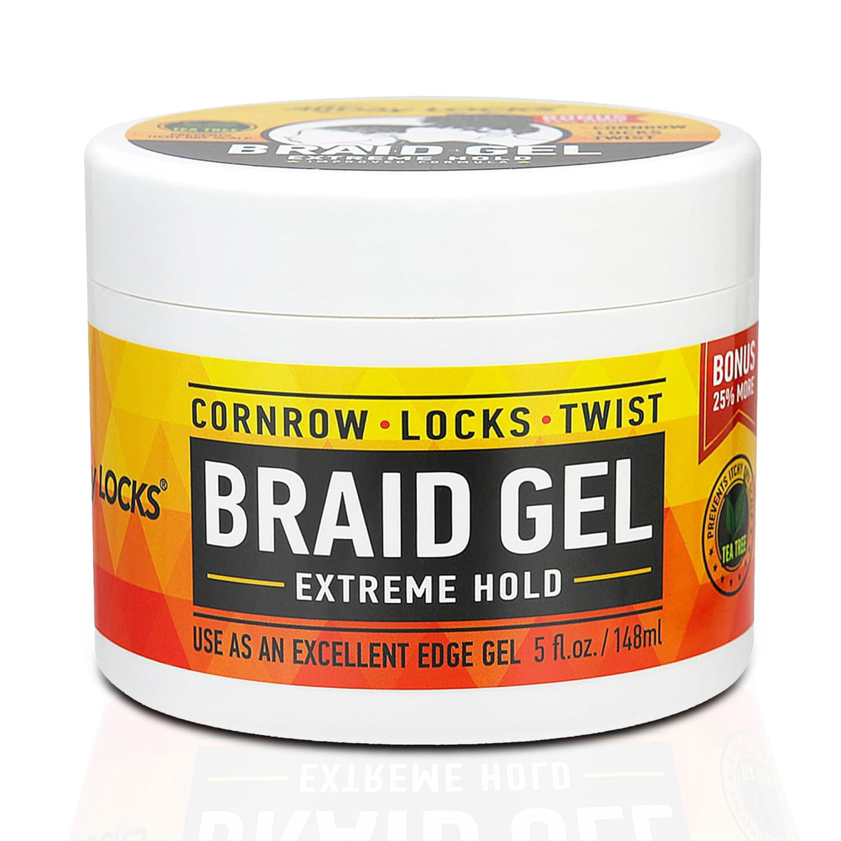 AllDay Locks Braid Gel | Extreme Hold, Smooths & Tames Frizz | No Flaking or Drying | High Shine, Long Lasting for Braids, Locks, Twists, Cornrows | 5 oz
